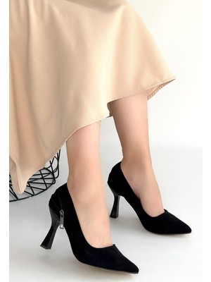 Mareandpanda Retta Siyah Süet Topuklu Ayakkabı