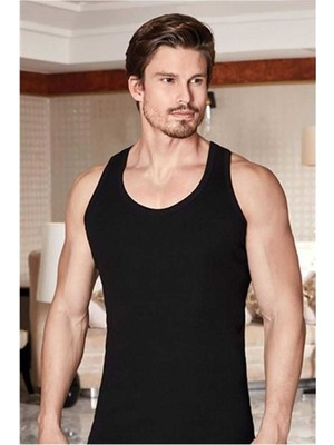 Berrak 1029 Erkek Likralı Rambo Atlet 7 Li Paket-Siyah-Xl