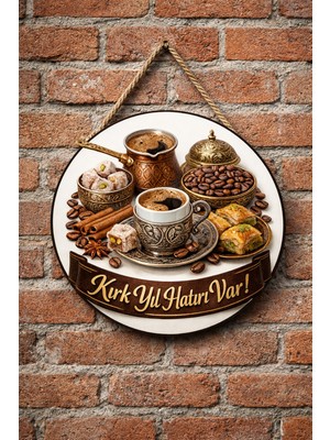 Mayeka Cafe Restoran Için Türk Kahvesi Kahve Duvar Kapı Tablo Süsü Ahşap Askılı Pano Tabela No 26