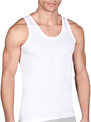 Berrak Erkek Beyaz 6'lı Paket Pamuk Klasik Atlet-Beyaz-M