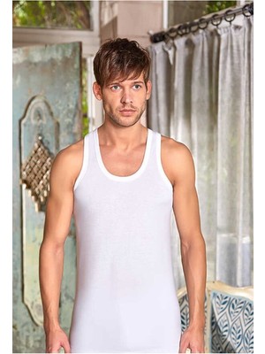 Berrak Erkek Beyaz Askılı 3'lü  Atlet-Beyaz-S