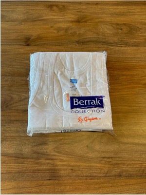 Berrak Tamamen Pamuk Erkek Atlet 6'lı Paket-Beyaz-L