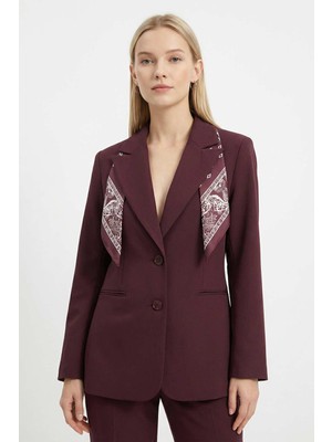 Rays Mürdüm Fular Detay Ceket 8295