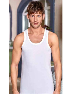 Berrak Erkek Beyaz Atlet Penye 6'lı-Beyaz-S