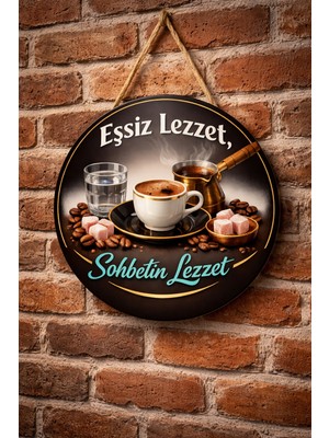 Mayeka Cafe Restoran Için Türk Kahvesi Kahve Duvar Kapı Tablo Süsü Ahşap Askılı Pano Tabela No 25