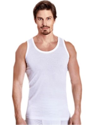 Berrak Tamamen Pamuk Erkek Atlet 6'lı Paket-Beyaz-2xl