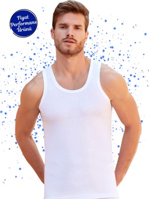 Berrak Erkek Beyaz Askılı Comfortcotton Rahat ve Konforlu Komple Cotton Pamuk Atlet-Beyaz-2xl