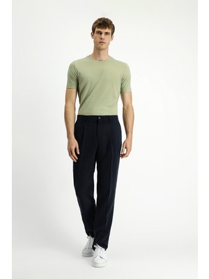 Kiğılı 4 Drop Relaxed Fit Rahat Kesim Pamuklu Pileli Pantolon