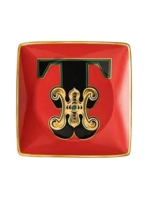 Versace Holiday Alphabet 12 cm Kare Tabak T Harfi 11940-403700-15253