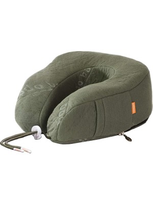 Leaf Shop Bambu Serisi | Ortopedik Boyun ve Seyahat Yastığı | Haki Renk