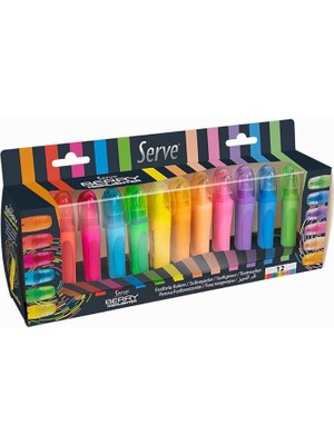 Leaf Shop Berry Fosforlu Kalem, 12 Renkli Set