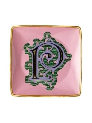 Versace Holiday Alphabet 12 cm Kare Tabak P HARFI 11940-403696-15253