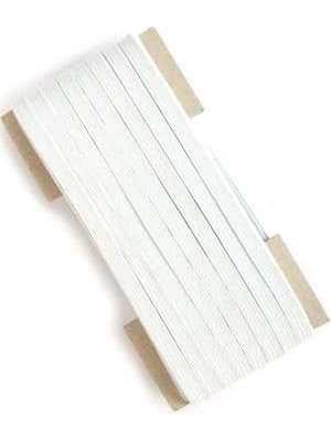 Leaf Shop Metre Beyaz Yassı Lastik 0.80 cm Bel Paça Don Lastiği
