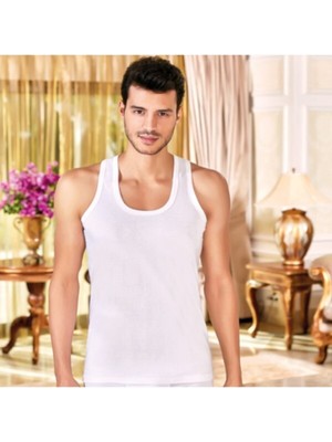 Berrak 1004 Erkek 3'lu Paket Kılasik Atlet( 1004)%100 Pamuk-Beyaz-2xl