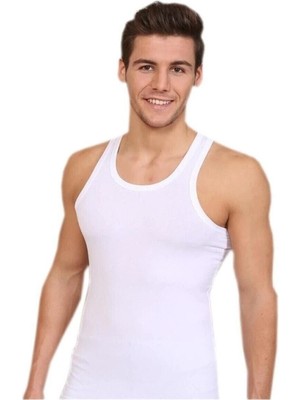 Berrak Erkek Beyaz Askılı Atlet 3'lü Paket-Beyaz-3xl
