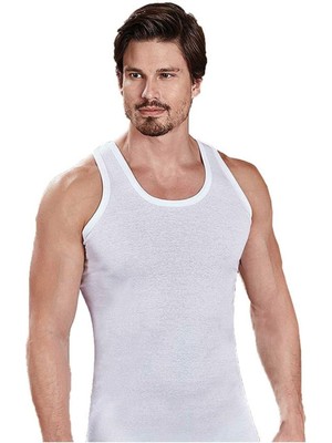 Berrak Erkek Beyaz Klasik Pamuklu Uzun Atlet-Beyaz-3xl