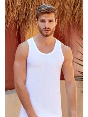 Berrak Erkek Modal Ince Yazlık Erkek Atlet 6'lı Paket 2 Adet Bambu Çorap Hediyeli-Beyaz-3xl