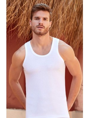 Berrak 10'lu (10 Adet) Klasik Kesim Erkek Atlet-Beyaz-3xl