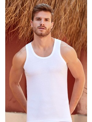 Berrak %100 Pamuklu 6'lı Paket Atlet- Terletmeyen Erkek Atlet Berrak-Beyaz-Xl