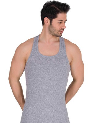 Berrak 1029 Erkek Likralı Rambo Atlet 6 Lı Paket-Gri-M