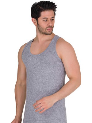 Berrak Erkek Licralı Süprem Elestan Atlet 3 Adet-Gri-M