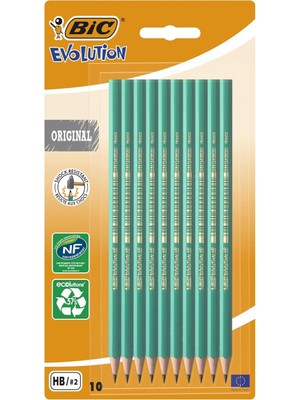 Leaf Shop Evolution Kurşun Kalem, 10'lu Blister, Kıymık Oluşturmaz, Çiğnemeye Karşı Dayanıklı, Kolay Açılır