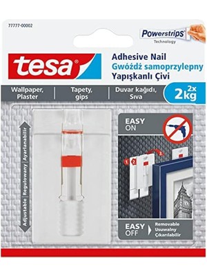 Leaf Shop 77777 – 00002 – 00 ÇIKARILABILIR Ayarlanabilir Kendinden Yapışkanlı Tırnak Üzerine Resim Asmak Için Duvar Kağıdı, Beyaz