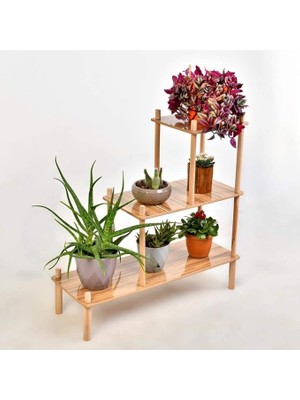 Leaf Shop Ahşap Dekoratif Çiçeklik, Çiçek Sehpası