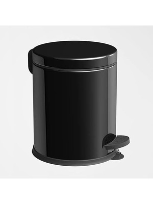 Leaf Shop Paslanmaz Metal Pedallı Çöp Kovası 12 Lt Siyah (412401)