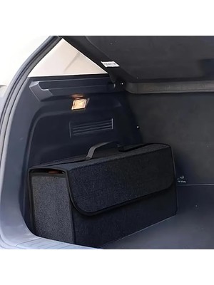 Leaf Shop Bagaj Düzenleyici Çanta - Keçe Araba Organizeri, Oto Için Eşya Düzenleme Aksesuarı - Otomobil Için Pratik Bagaj Düzeni Çantası