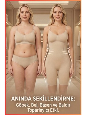 Figiza Tam Boy Tulum Korse Göbek Basen Baldır Toparlayıcı Extra Sıkılaştırıcı Vücut Şekillendirici Korse