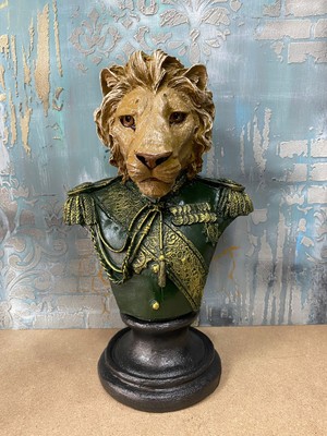 Renkli Fırça Aslan General Polyester Biblo Hediyelik