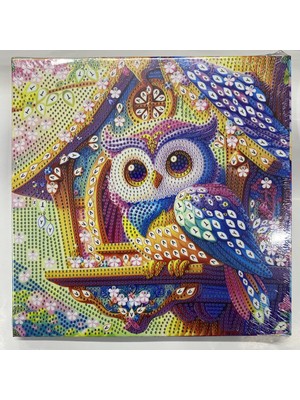 Elegantshop Tuval 5d Yapışan Boncuk Mozaik Tablo 25*25 cm LM17