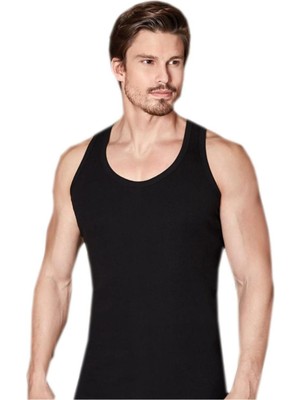 Berrak Siyah Likralı 1029 6'lı Elastan Sporcu Atlet-Siyah-M