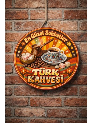 Mayeka Cafe Restoran Için Türk Kahvesi Retro Kahve Duvar Kapı Tablo Süsü Ahşap Askılı Pano Tabela No 22