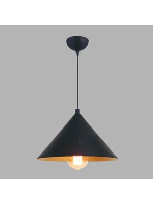 Ronisu Aydınlatma Addison Siyah Konik Tasarım Modern Sarkıt Tekli Avize Ra-Avz- 4982-90-64