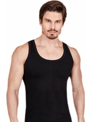 Berrak Erkek Siyah Likralı Atlet ELF568BER1030-SİYAH-S