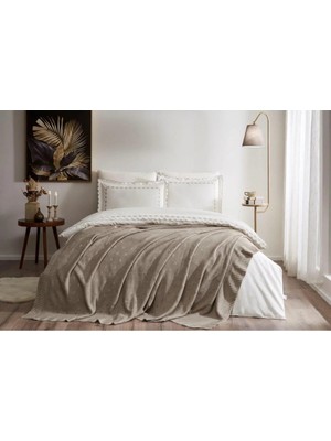 Özdilek Gelin Seti Triko Battaniye Nadıa Vizon