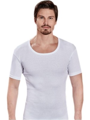 Berrak Erkek Beyaz 6 Adet Bisiklet Yaka Pamuklu FANILA-BEYAZ-818-L