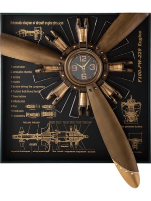 Mudo Home ELICA GOLD DUVAR SAATİ 80X15X96CM