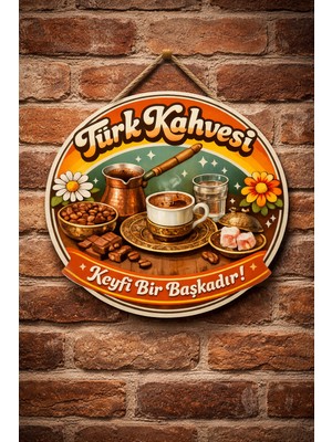 Mayeka Cafe Restoran Için Türk Kahvesi Retro Kahve Duvar Kapı Tablo Süsü Ahşap Askılı Pano Tabela No 11