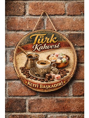 Mayeka Cafe Restoran Için Türk Kahvesi Retro Kahve Duvar Kapı Tablo Süsü Ahşap Askılı Pano Tabela No 23