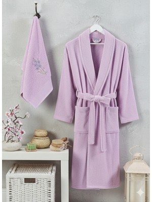 Zena Leylak Havlulu Bornoz