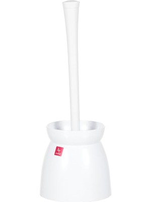 Leaf Shop Duo Beyaz Gövde Sap Beyaz Tuvalet Fırçası M-E18-01-01