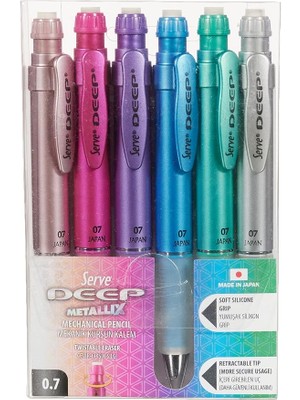 Misda Store Deep M.kursun Kalem Metalik 6 Li Pet