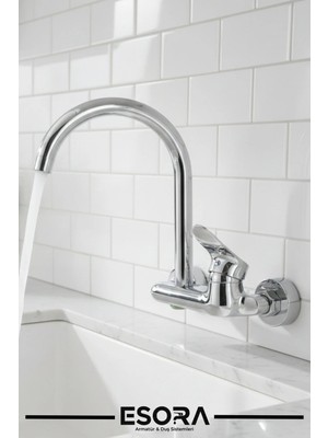 Esora Duvardan Aplik Mutfak Eviye Bataryası Musluğu Çeşmesi