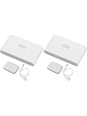 Leaf Shop LED Iki Yönlü Şarj Edilebilir Mıknatıslı Sensörlü Aplik 2700K Günışığı, On-Off ve Sensör Modu (2 Adet)