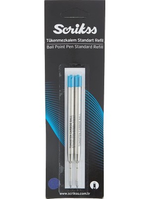 Leaf Shop Dev Tükenmezkalem Refil 2'li Blister, 0.7 mm Uç, Mavi