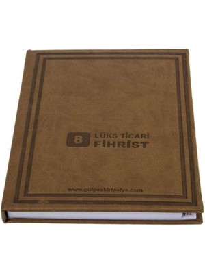 Leaf Shop Fihrist 17X24 8 Yaprak Suni Deri Kapaklı (164)