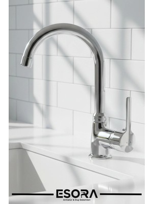 Esora Ağır Gövde Mutfak Eviye Bataryası Garantili Çift Su Girişli